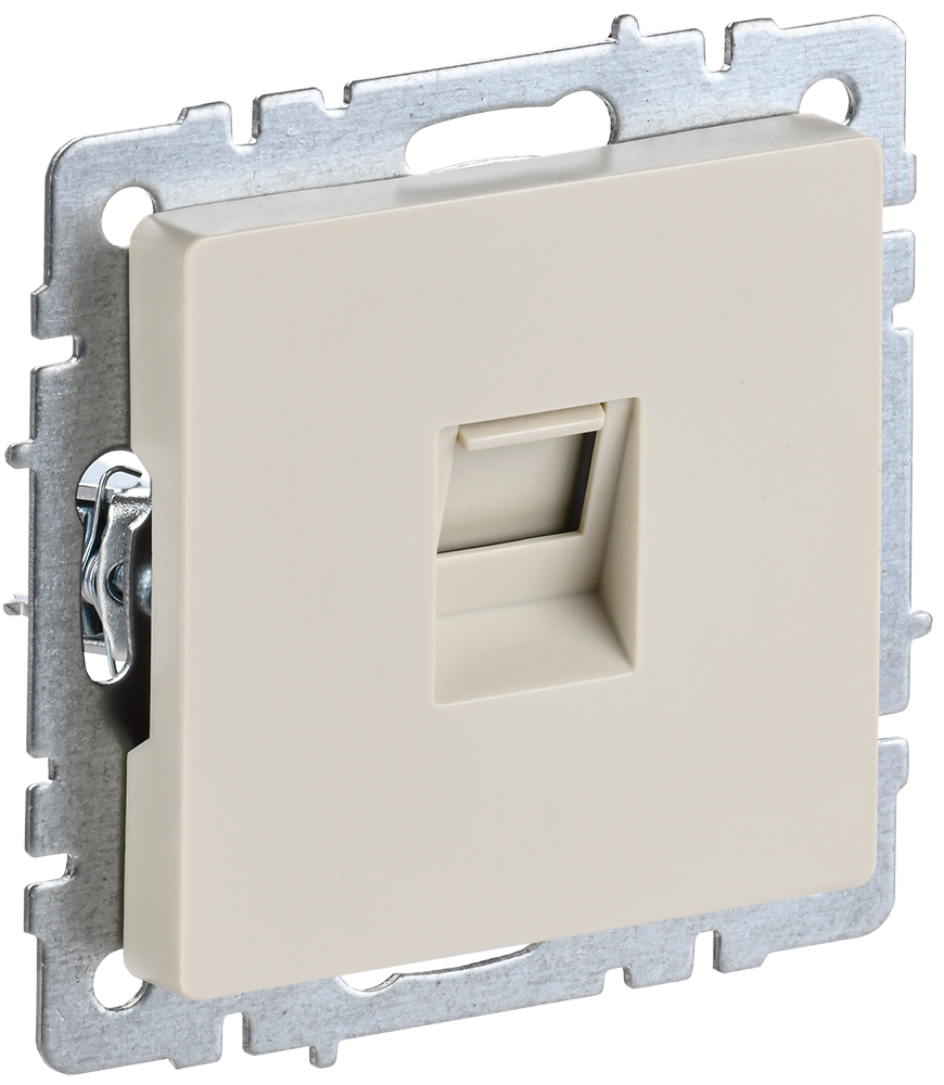 Розетка компьютерная RJ45 категории 5E BRITE IEK бежевая в Уссурийске
