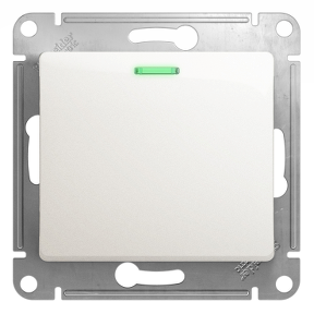 Выключатель одноклавишный Glossa SE с подсветкой перламутр в Уссурийске