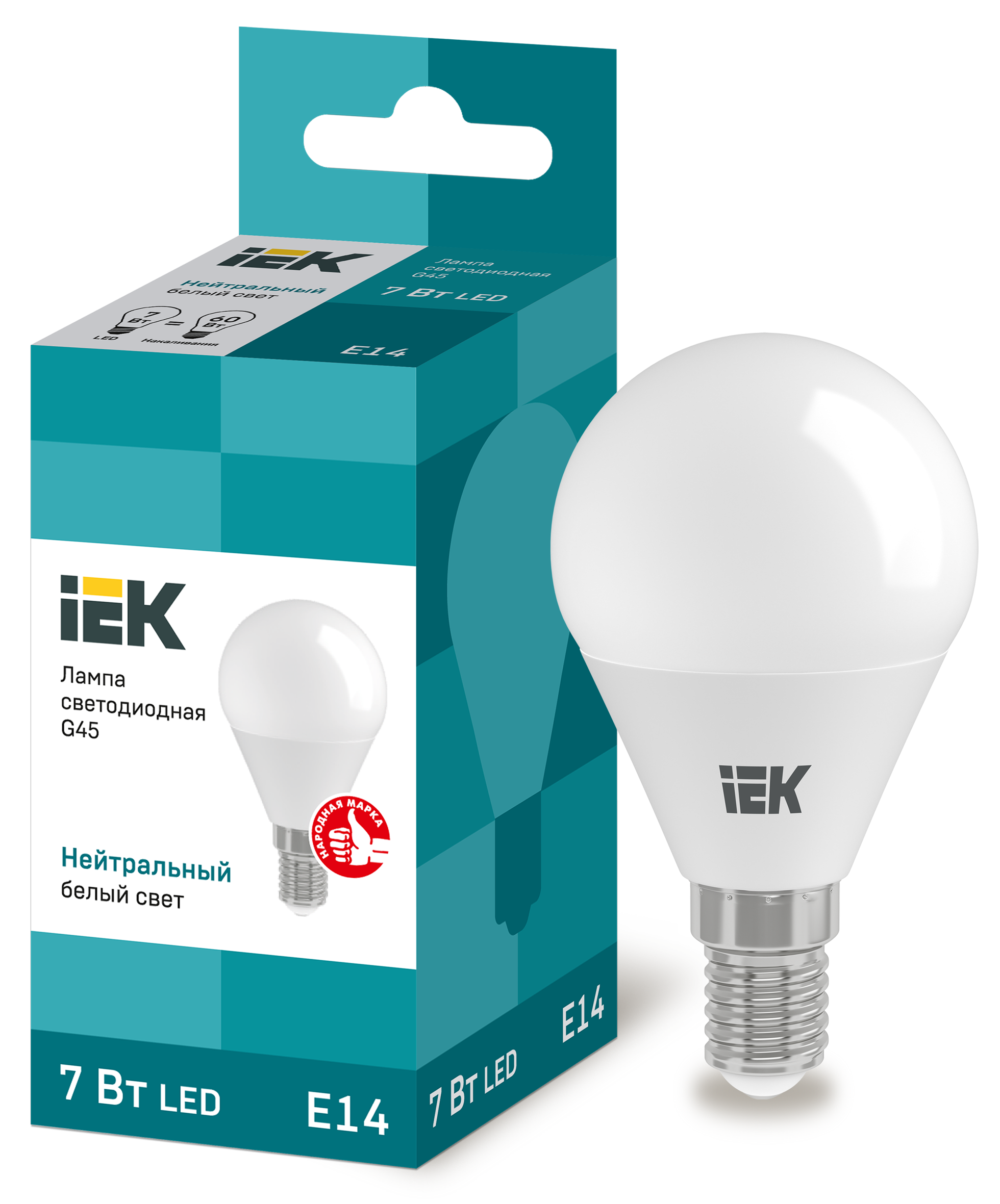 Лампа LED G45 шар 7Вт 230В 4000К E14 IEK в Уссурийске