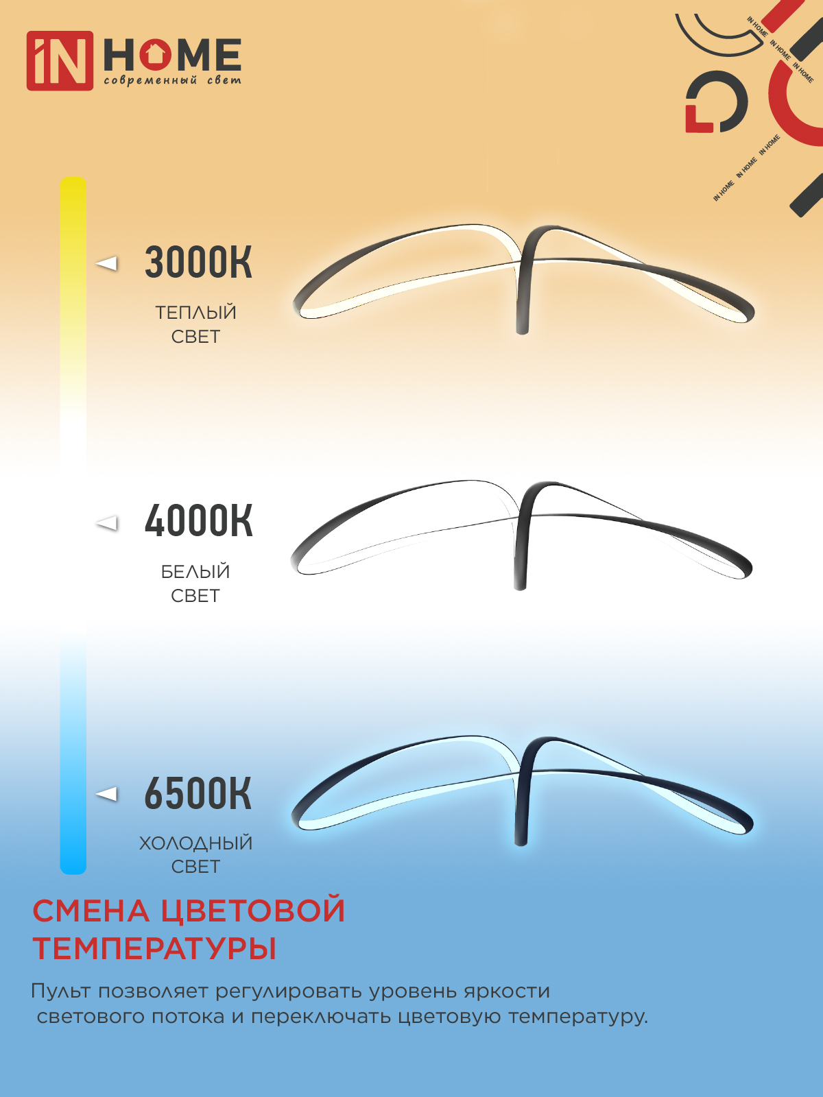 Светильник светодиодный ESTETIKA DALI-FX-90BL 90Вт 230В 3000-6500K 920х245x230мм 1.2м трос ДУ черный IN HOME в Уссурийске