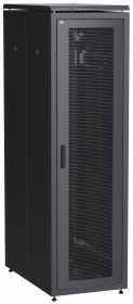 ITK Шкаф сетевой 19" LINEA N 42U 600х1000 мм перфорированные двери черный в Уссурийске