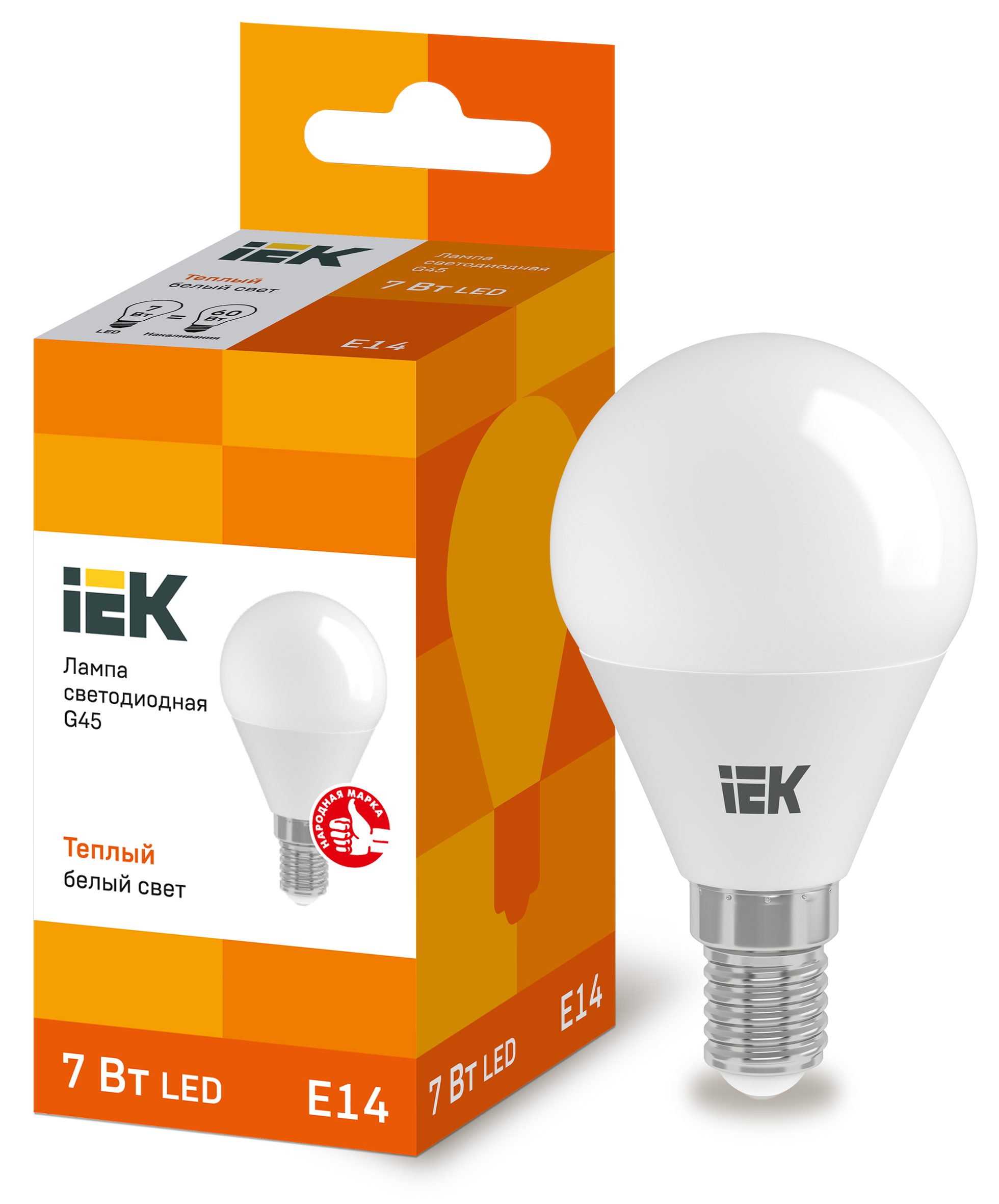 Лампа LED G45 шар 7Вт 230В 3000К E14 IEK в Уссурийске