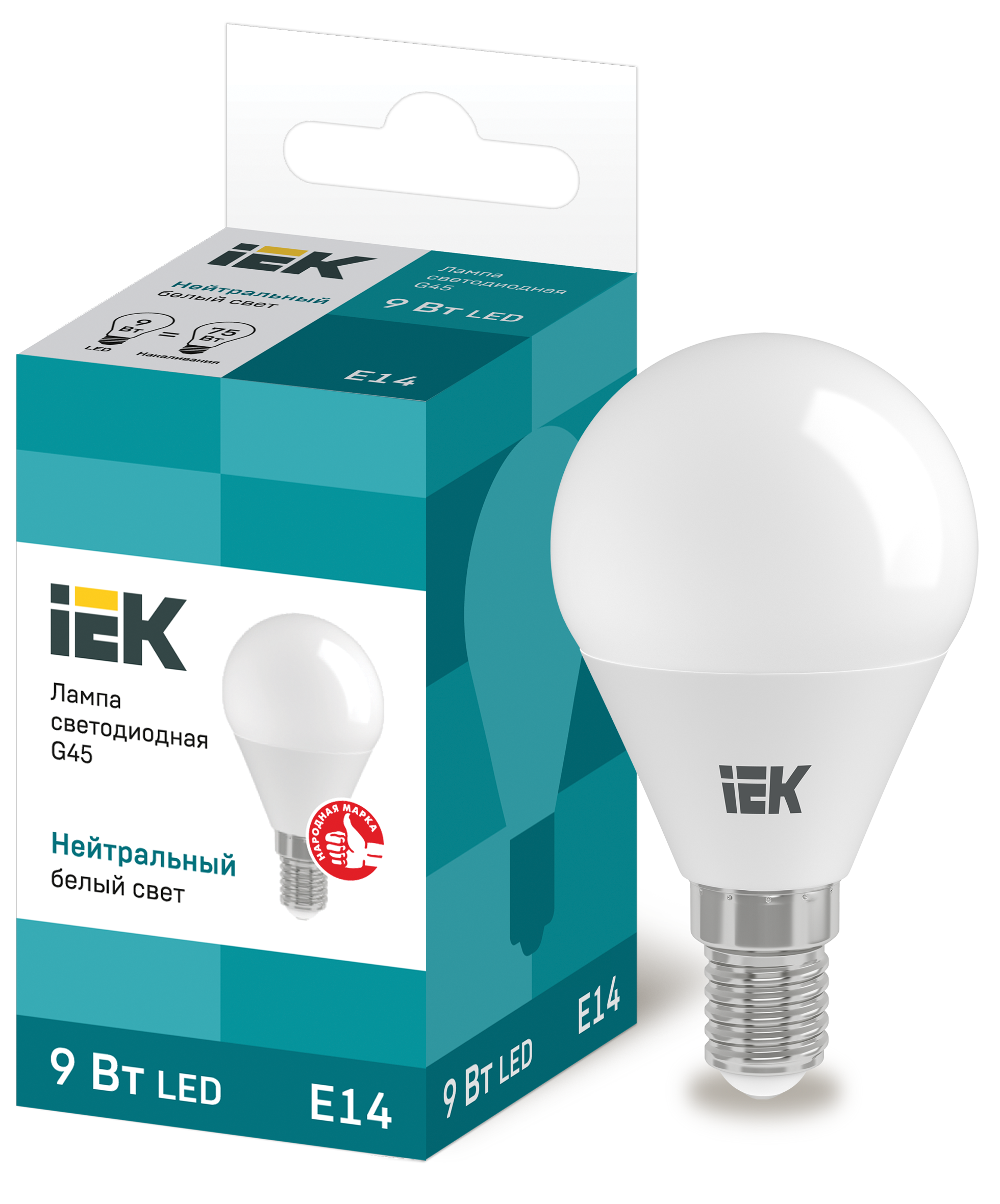 Лампа LED G45 шар 9Вт 230В 4000К E14 IEK в Уссурийске