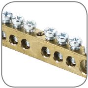 Шина "0" N (6x9мм) 10 отверстий латунь синий нейлоновый корпус комбинированный розничный стикер EKF в Уссурийске