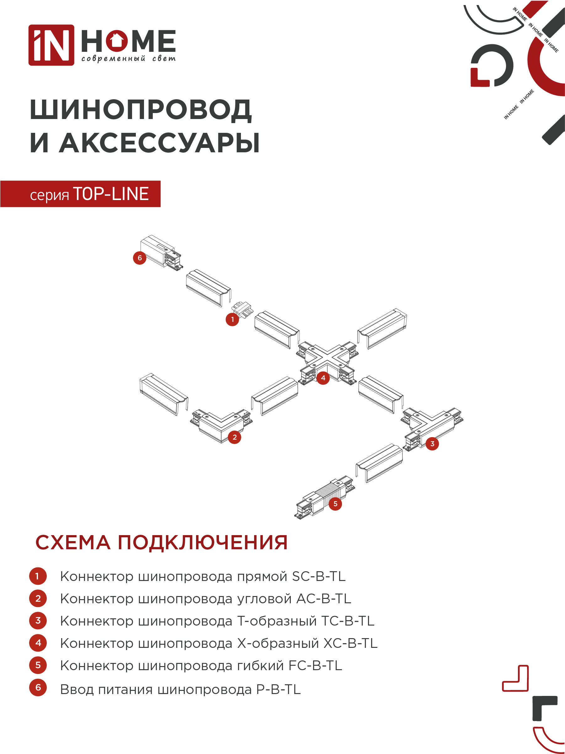 Светильник трековый TR-GX53-TL 51RW под лампу GX53 с подсветкой белый IN HOME в Уссурийске