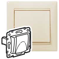 Розетка одинарная VALENA Legrand с крышкой с заземлением крем в Уссурийске