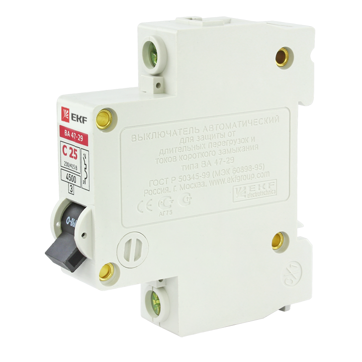 Автоматический выключатель ВА 47-29 1Р 40А 4,5кА характеристика С EKF Basic в Уссурийске
