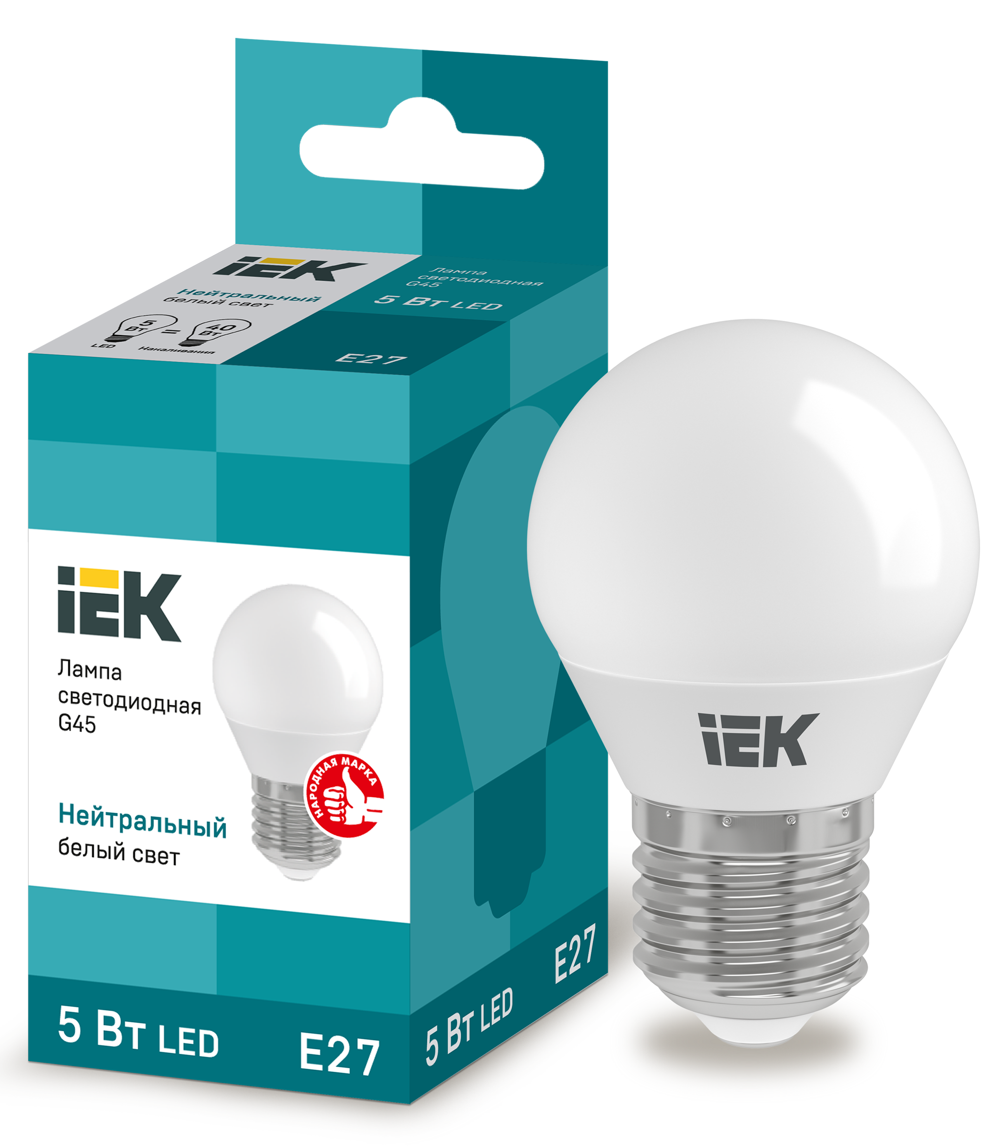 Лампа LED G45 шар 5Вт 230В 4000К E27 IEK в Уссурийске