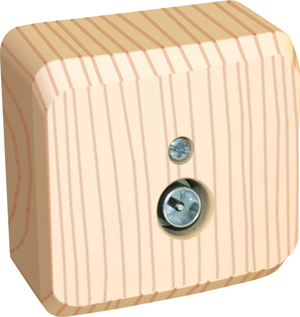 Розетка телевизионная ЭТЮД SE накладная сосна в Уссурийске