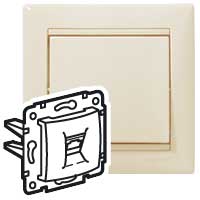 Розетка телефонная VALENA Legrand крем в Уссурийске