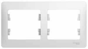 Рамка двойная Glossa SE белая в Уссурийске