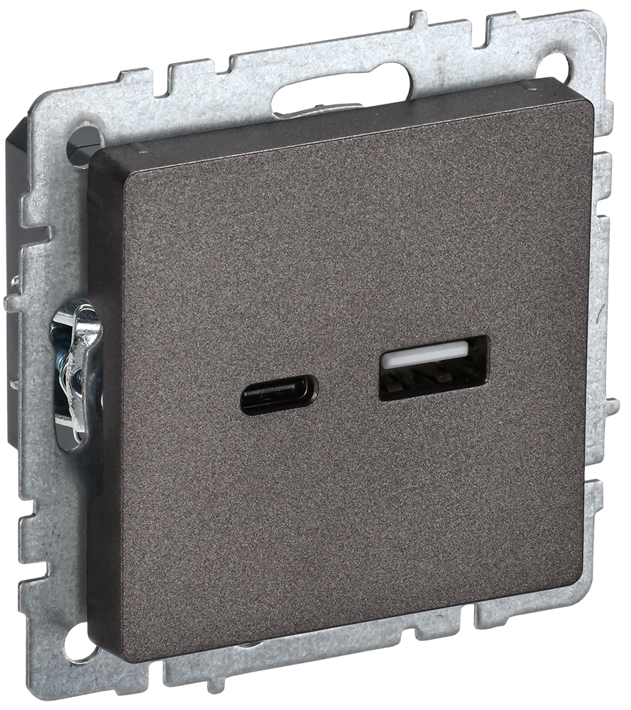 Розетка USB A+C 18Вт BRITE IEK бронза в Уссурийске