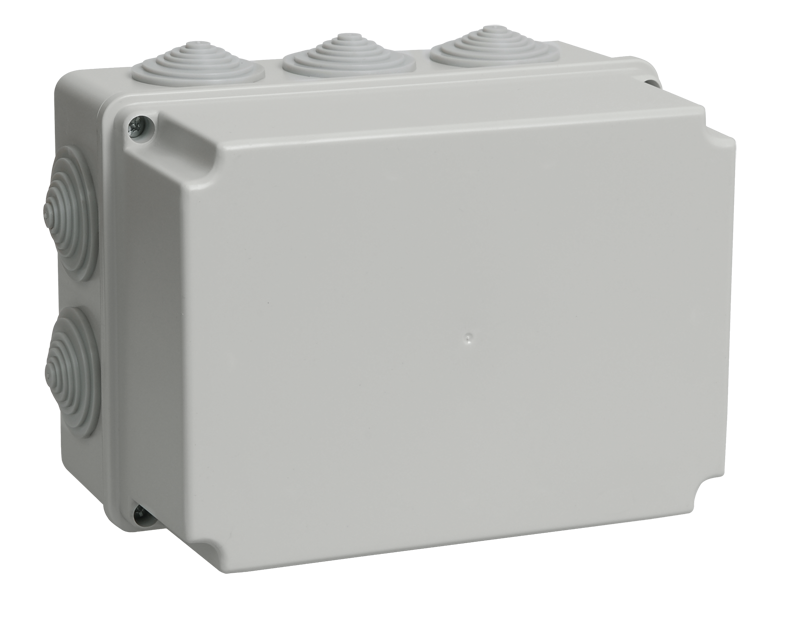 Коробка КМ41245 распаячная для о/п 190х140х120 мм IP44 (RAL7035, 10 гермовводов) серая IEK в Уссурийске