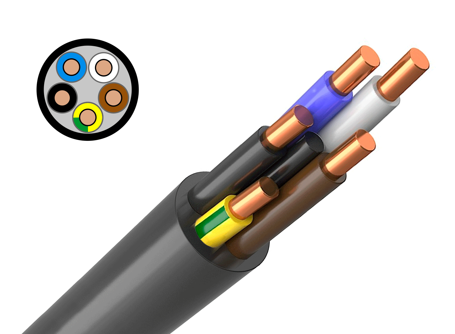 Кабель ВВГ нг(А)-LS 5х70 мс (N, PE) - 1кВ ГОСТ 31996-2012 в Уссурийске