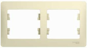 Рамка двойная Glossa SE бежевая в Уссурийске