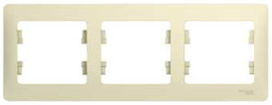 Рамка тройная Glossa SE бежевая в Уссурийске