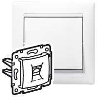 Розетка телефонная VALENA Legrand белая в Уссурийске