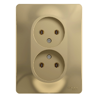 Розетка двойная Glossa SE титан в сборе в Уссурийске