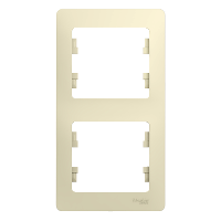 Рамка двойная Glossa SE бежевая вертикальная в Уссурийске