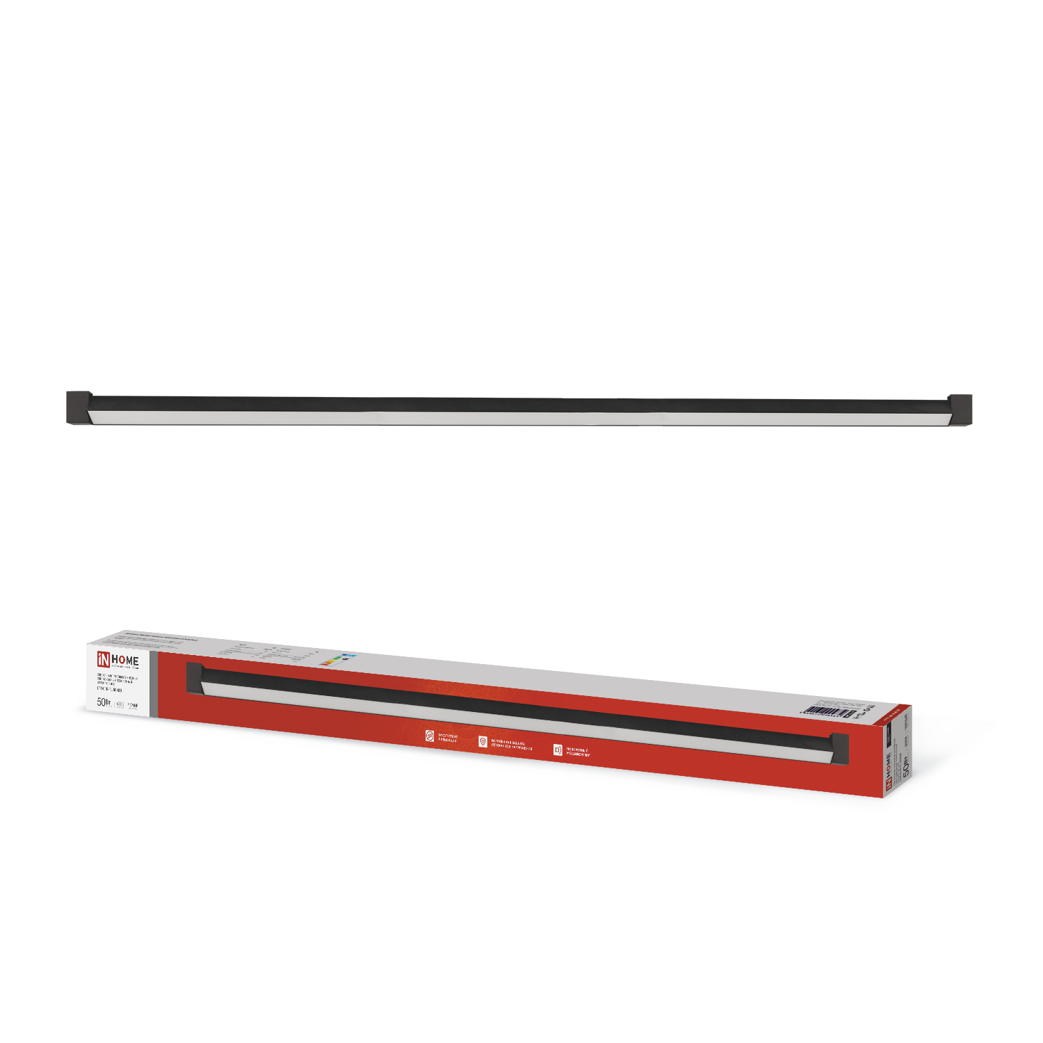 Светильник трековый линейный светодиодный поворотный LTR-01R-TL 5040B 50Вт 4000К 870мм 120 градусов черный серии TOP-LINE IN HOME в Уссурийске