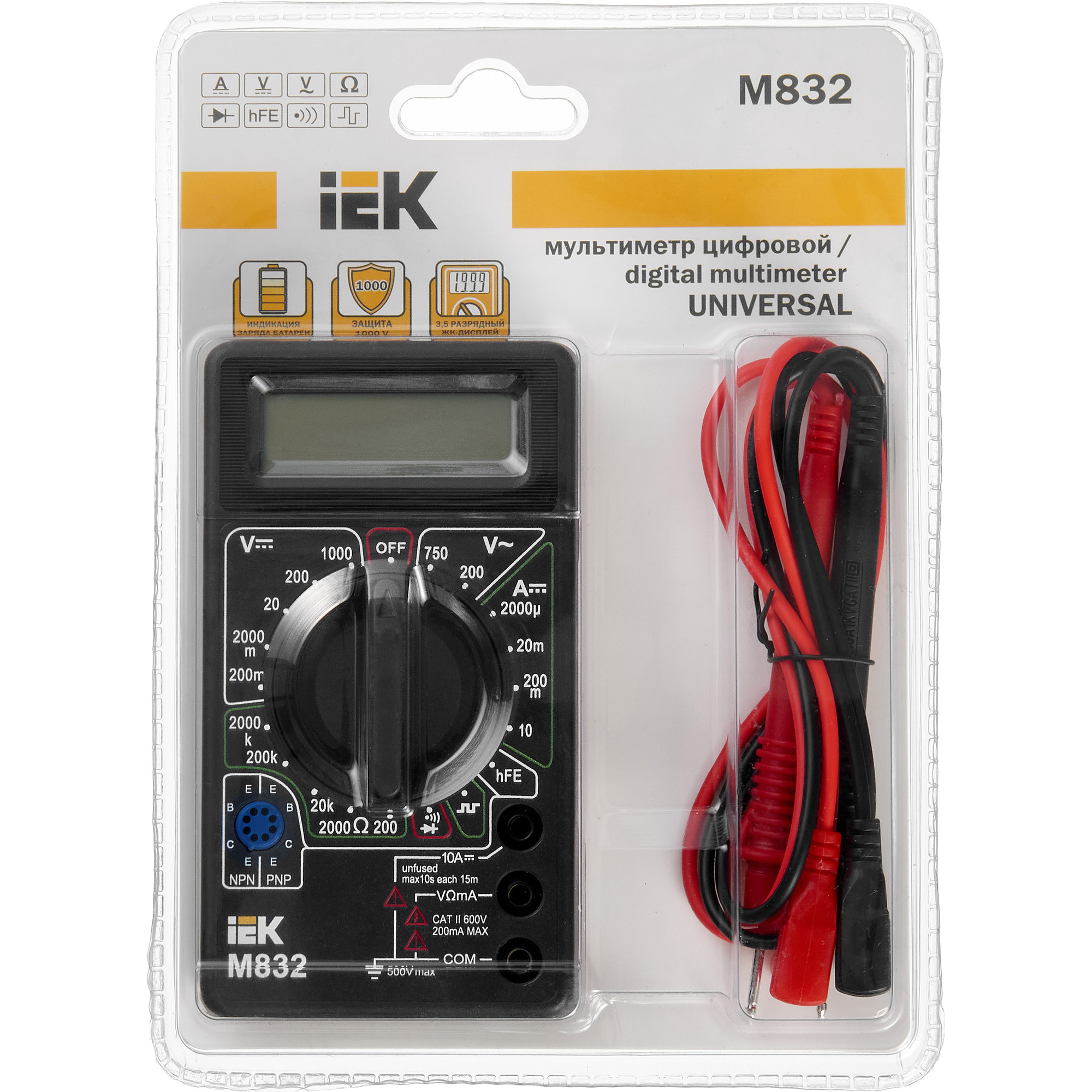 Мультиметр цифровой Universal M832 IEK в Уссурийске