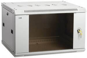 ITK Шкаф LINEA WE 6U 550x350мм дверь стекло серый в Уссурийске