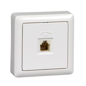 Розетка телефонная ХИТ SE накладная белая в Уссурийске