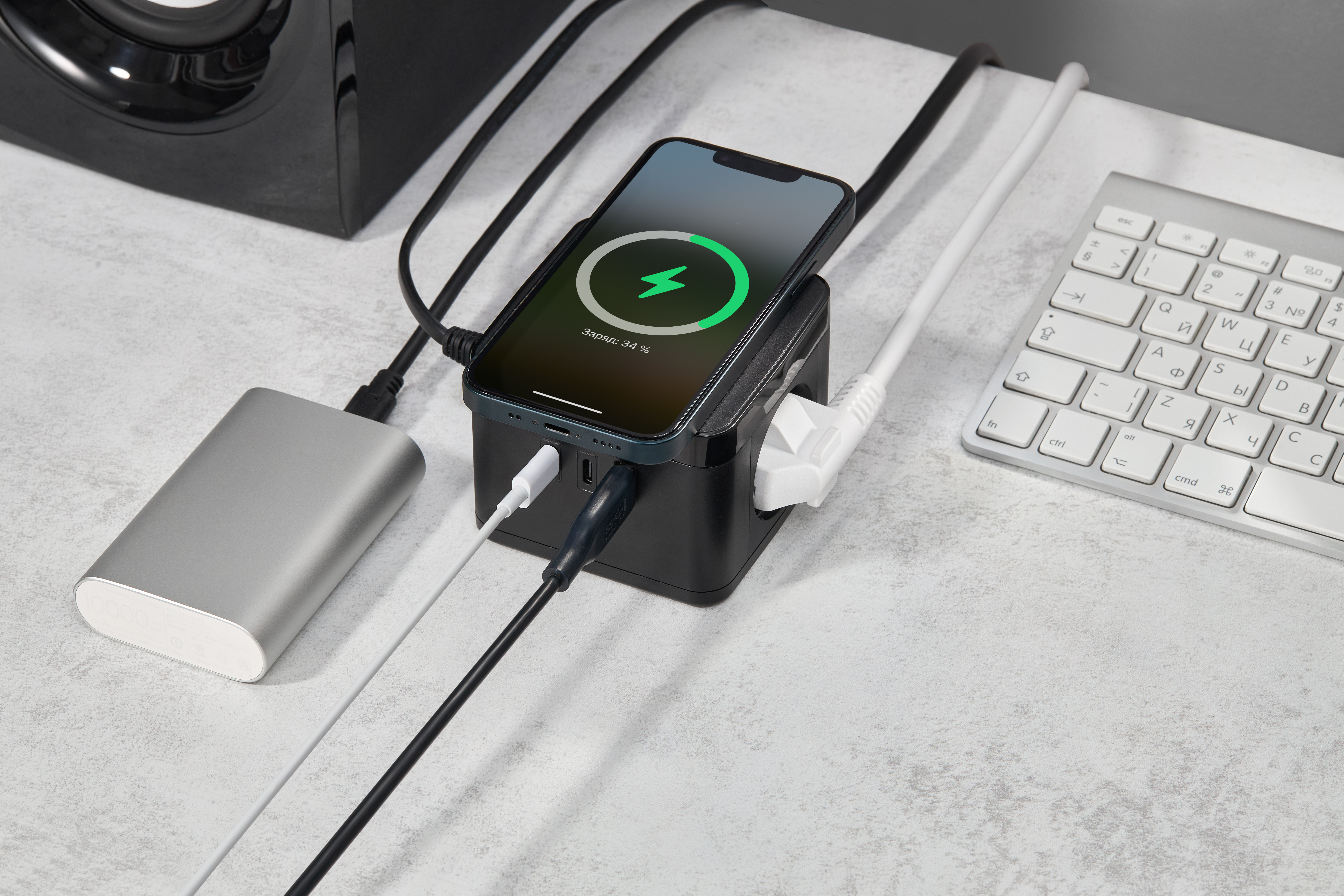 Удлинитель DOMINIC Qi10Вт У02К 1,3м 3х1мм2 USB A+C черный IEK в Уссурийске