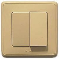 Выключатель двухклавишный CARIVA Legrand крем в Уссурийске