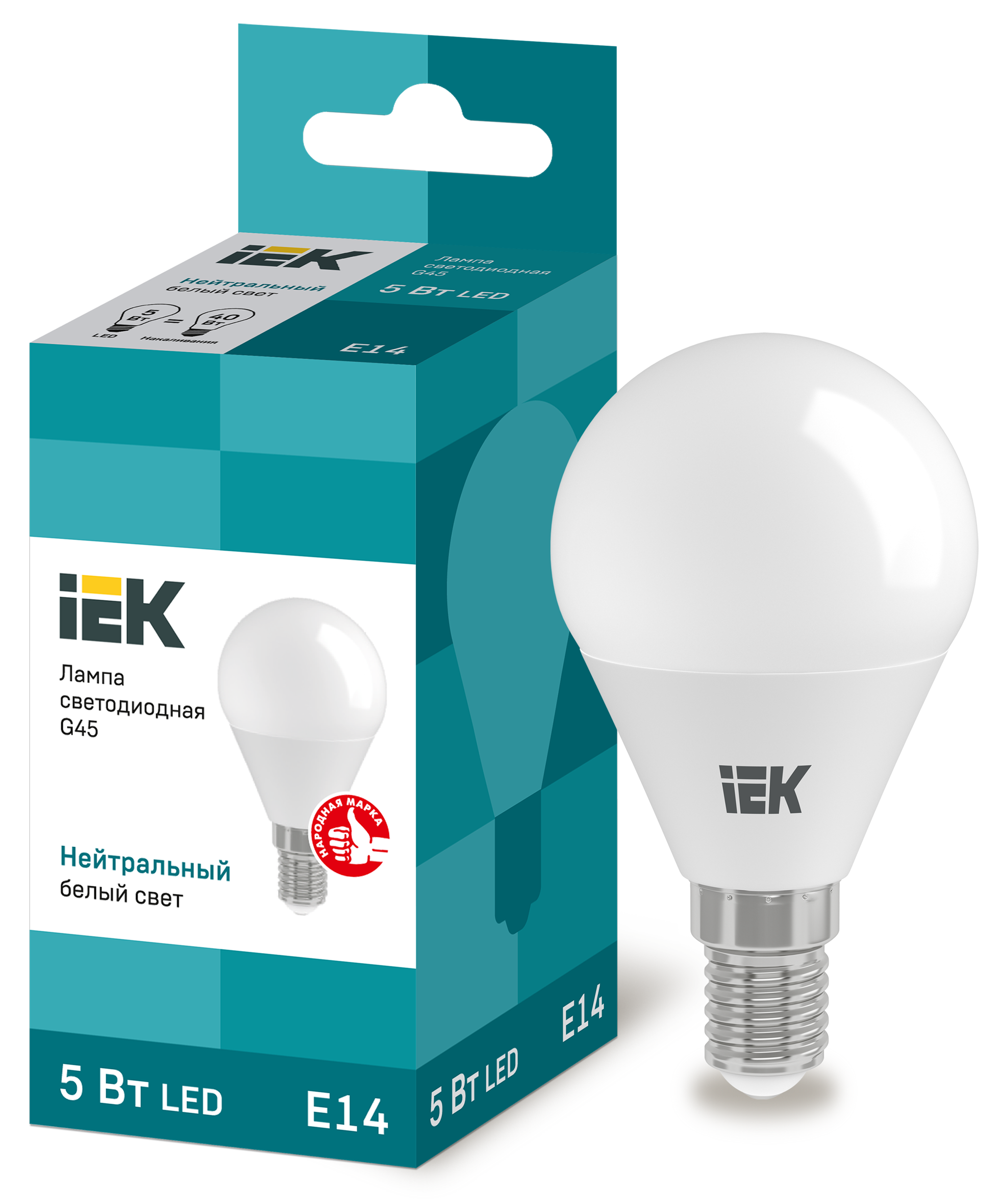 Лампа LED G45 шар 5Вт 230В 4000К E14 IEK в Уссурийске