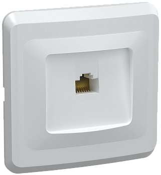 РК10-ВБ Розетка 1-ая компьютерная RJ45 Cat5e ВЕГА белый IEK в Уссурийске