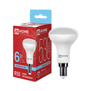 Лампа светодиодная LED-R50-VC 6Вт 230В Е14 6500К 530Лм IN HOME в Уссурийске