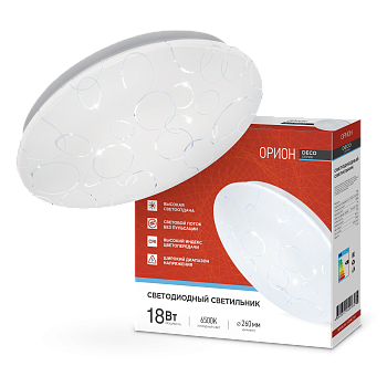 Светильник светодиодный серии DECO ОРИОН 18Вт 230В 6500К 1620Лм 260х55мм IN HOME в Уссурийске