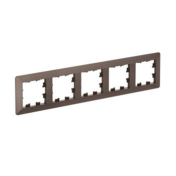 Рамка пятиместная AtlasDesign AIR SE мокко/дымчатая черная в Уссурийске