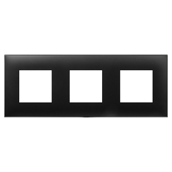 Рамка Avanti "Черный матовый", 3 поста (6 мод.) DKC в Уссурийске