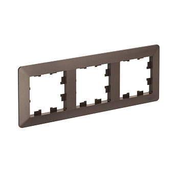 Рамка тройная AtlasDesign AIR SE мокко/дымчатая черная в Уссурийске