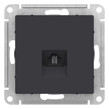 Розетка телефонная AtlasDesign Schneider Electric карбон в Уссурийске