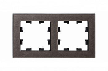 Рамка двойная AtlasDesign Nature SE стекло мокко в Уссурийске