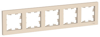 Рамка пятиместная AtlasDesign SE бежевая в Уссурийске