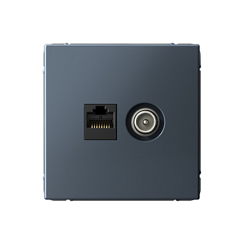 ARTGALLERY РОЗЕТКА двойная ТВ + компьютерная RJ45, кат. 5Е, ГРИФЕЛЬ в Уссурийске