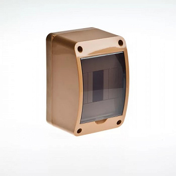 Щит распределительный навесной пластиковый ЩРН-П-4 модуля 140х90х85мм IP40 бук в Уссурийске