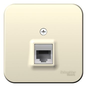 Розетка компьютерная BLANCA SE накладная с изолирующей пластиной молочная в Уссурийске