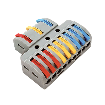 Клемма проходная разветвительная КПР 222-4139 с рычагами 3/9 полюса 0.08-2.5/4мм2 (3шт./уп.) IN HOME в Уссурийске