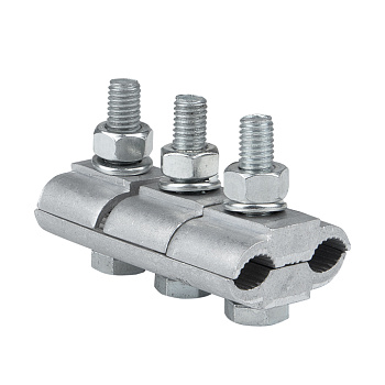 Зажим соединительный плашечный 3 болта М6 (D провода 9,6...11,4 мм) ПА-2-2 EKF PROxima в Уссурийске