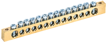 Шина IEK PEN "земля-ноль" 8х12мм 14/2 (14групп/креп по краям) в Уссурийске