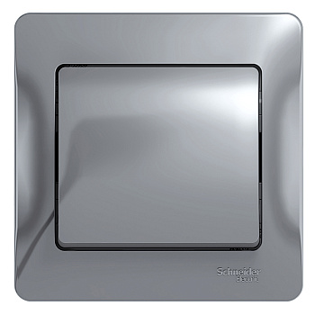 Выключатель одноклавишный Glossa SE алюминий в сборе в Уссурийске