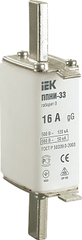 Плавкая вставка предохранителя ППНИ-33, габарит 0, 16А IEK в Уссурийске