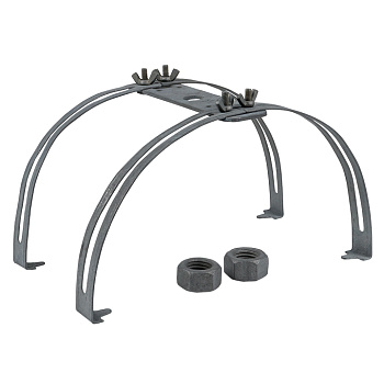 Держатель молниеприемника 1-2 метра на круглый конек двойной EKF PROxima в Уссурийске