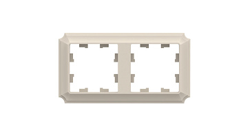 Рамка двухместная AtlasDesign SE Antique бежевая в Уссурийске