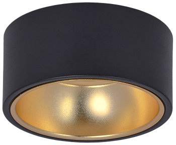 Светильник 4017 накладной потолочный GX53 черный/золото IEK в Уссурийске